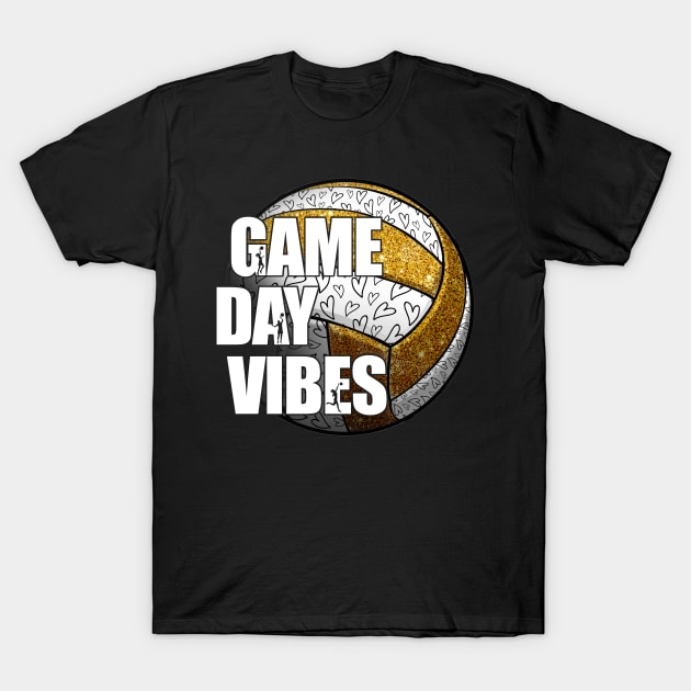 Bleached Volleyball Game Day Vibes Volleyball Mom Leopard T-Shirt by Rene	Malitzki1a